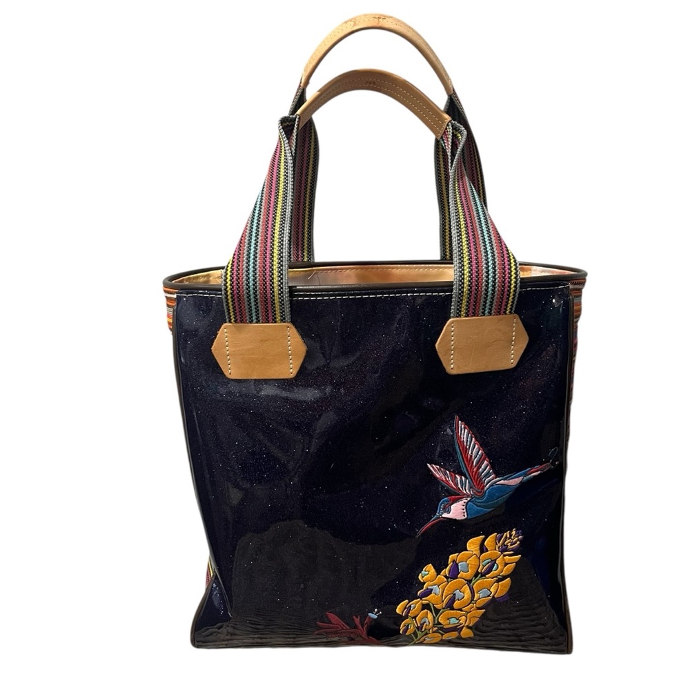 Consuela Haley Tote Bag Retired Hummingbird Blue Sparkles Classic Embroidered